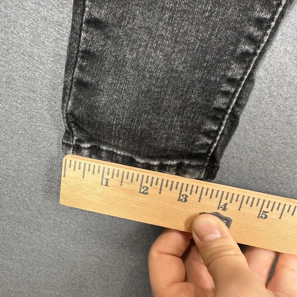 Signature Levi Strauss Jeans Girls 12 Black Denim Super Skinny Distressed Y2K - Picture 11 of 11